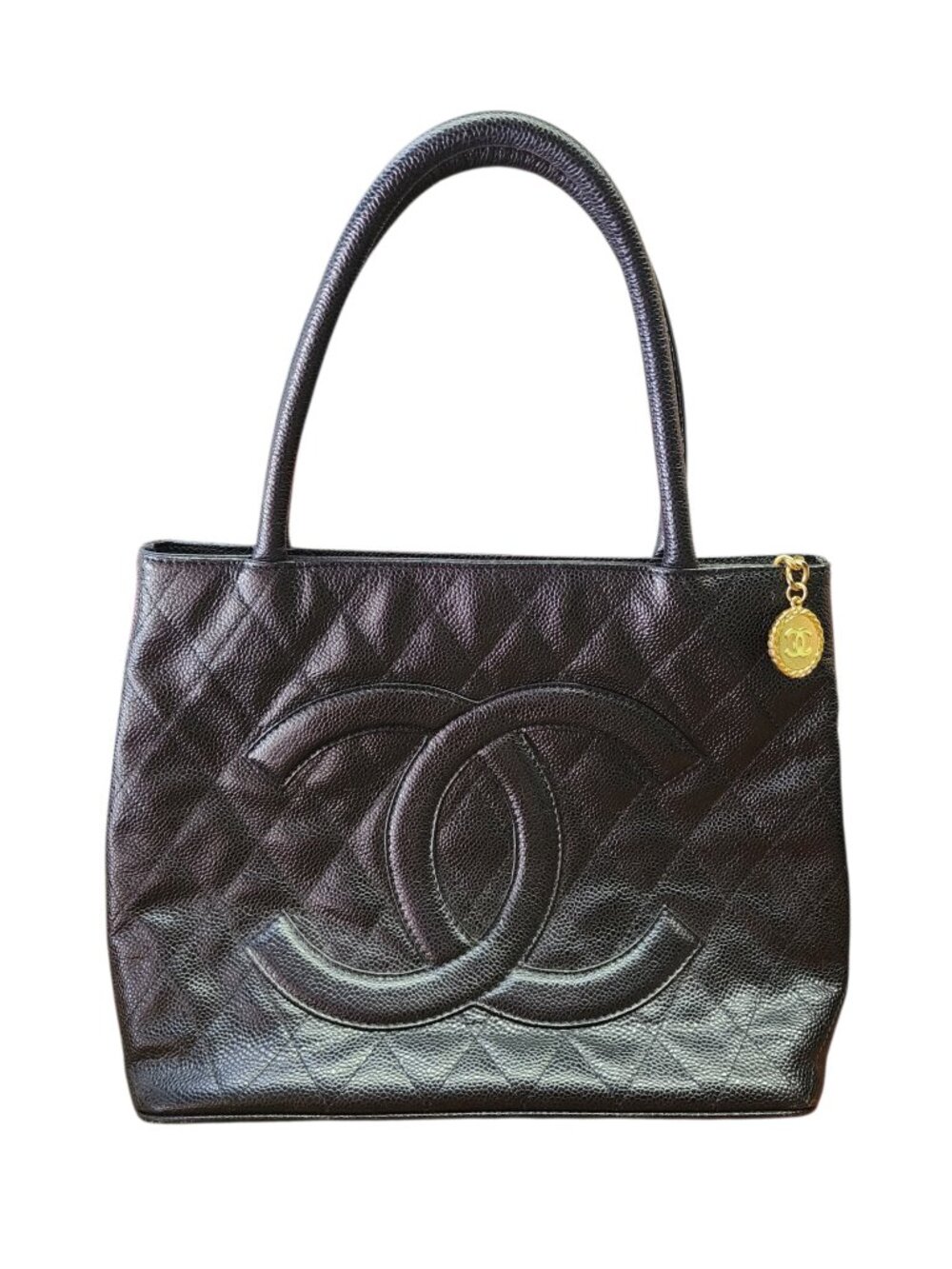 CHANEL Quilted Black Tote Purse